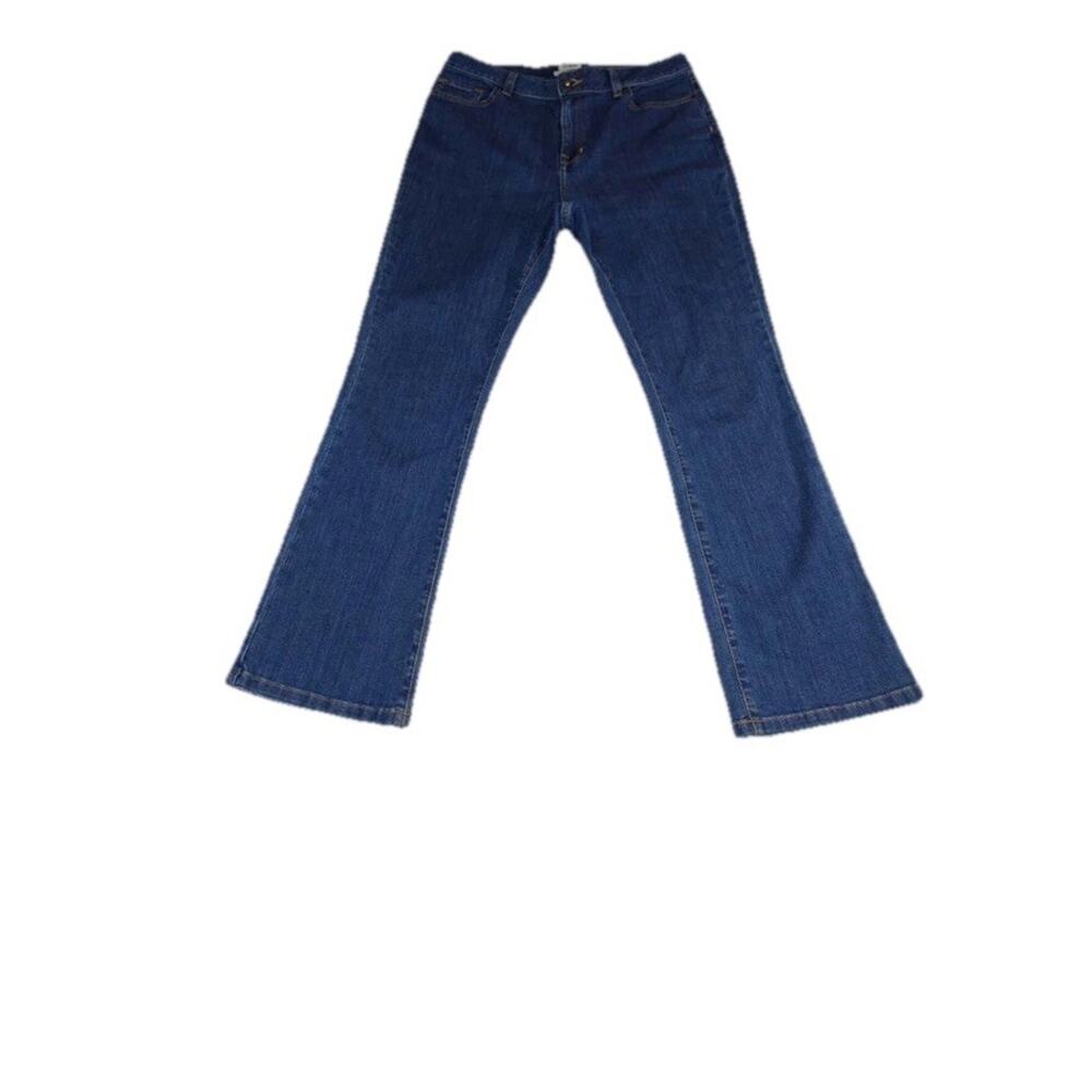 L.L. Bean Classic Fit Womens Straight Jeans 8P Blue Denim Casual High Rise - Picture 5 of 16